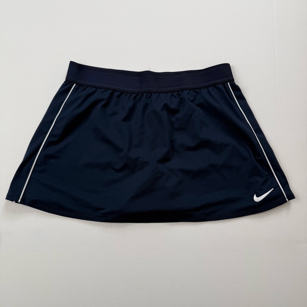 Nike Dri-FIT Athletic Skort Navy Blue Built In Shorts Tennis Golf Size L - Picture 1 of 4